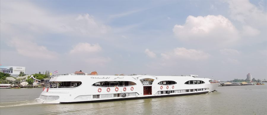 River cruise boat on the Chao Phraya in Thailand