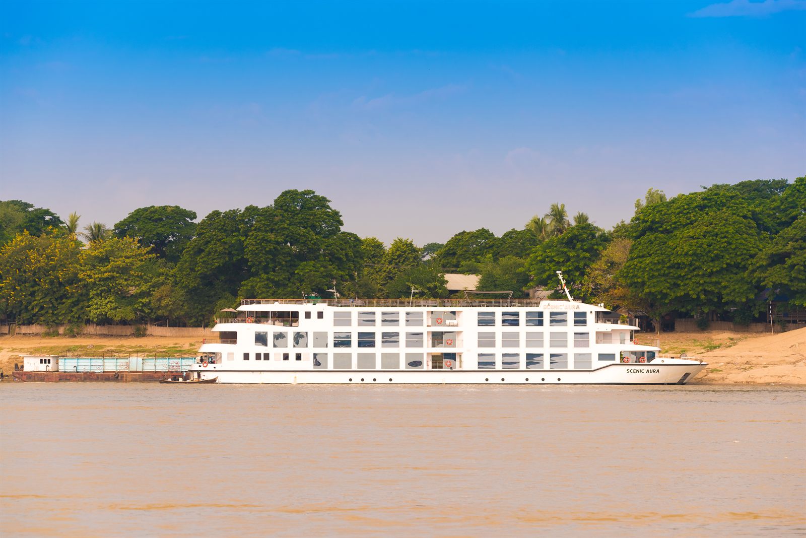 River cruise boat on the Irrawaddy
